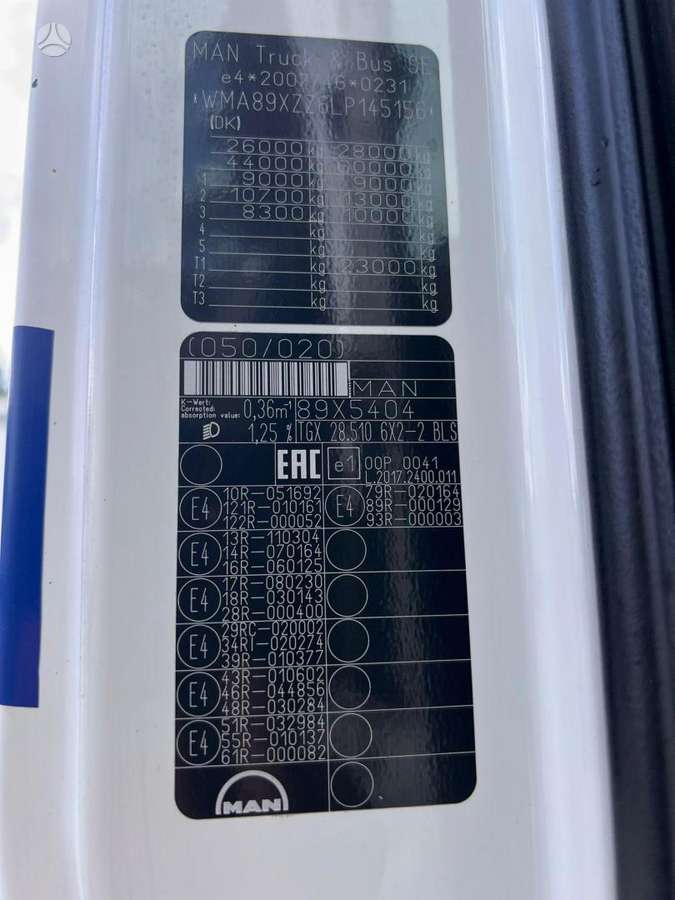 MAN 28.510 6x2 Retarder, double sleeper