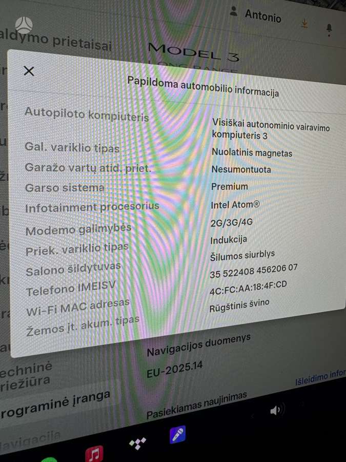 Tesla Model 3, 82 kWh, sedanas