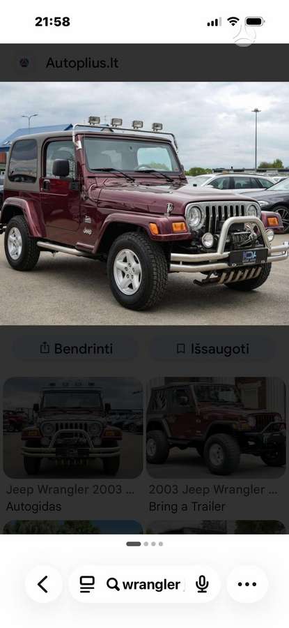 Jeep Wrangler accessories and consumables