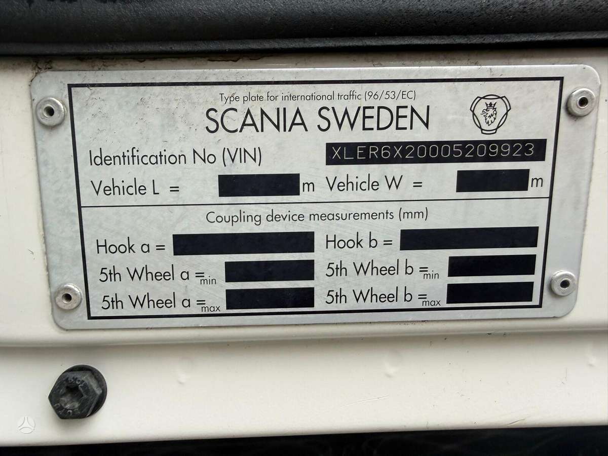 Scania R500 V8 PDE Retarder, шасси