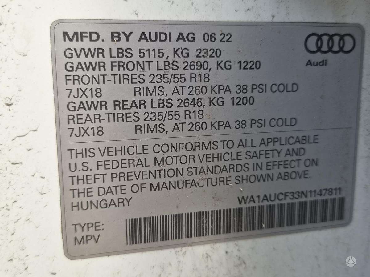 Audi Q3 Rida 12930 myliu engine code dsp dspa gearbox code uyg co