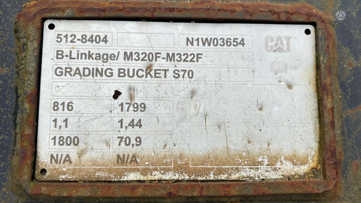 Caterpillar S70, buckets