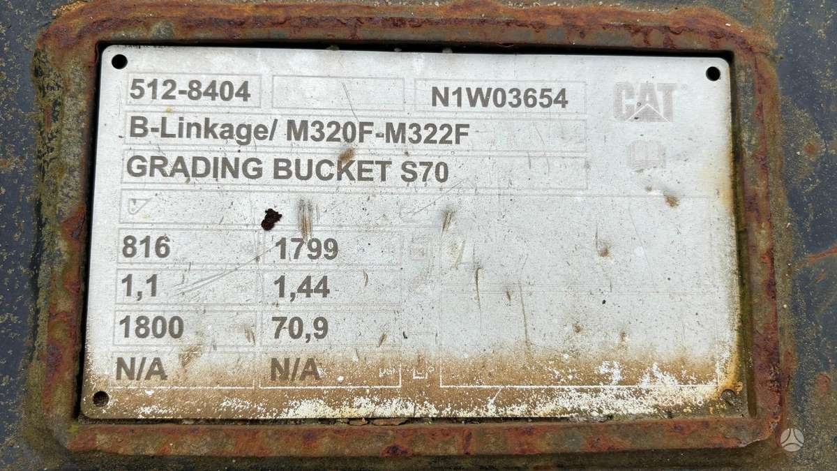 Caterpillar S70, kaušai