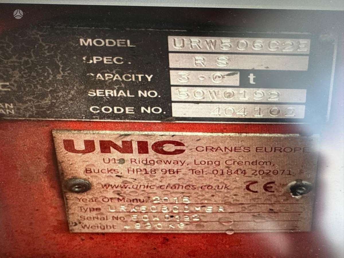 Unitruck URW 506C2E, kranai