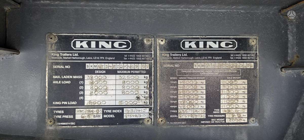 King, спец. прицепы и полуприцепы