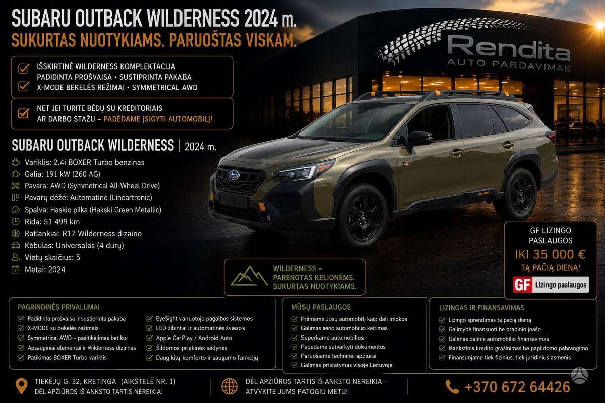 Subaru Outback, 2.4 l., universalas