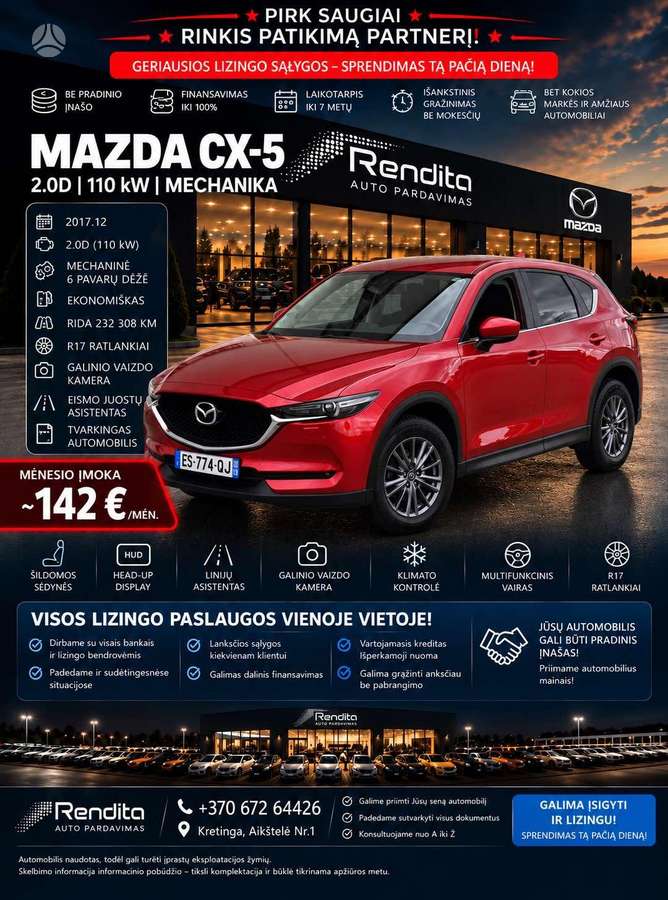 Mazda CX-5, 2.2 l., off-road / crossover