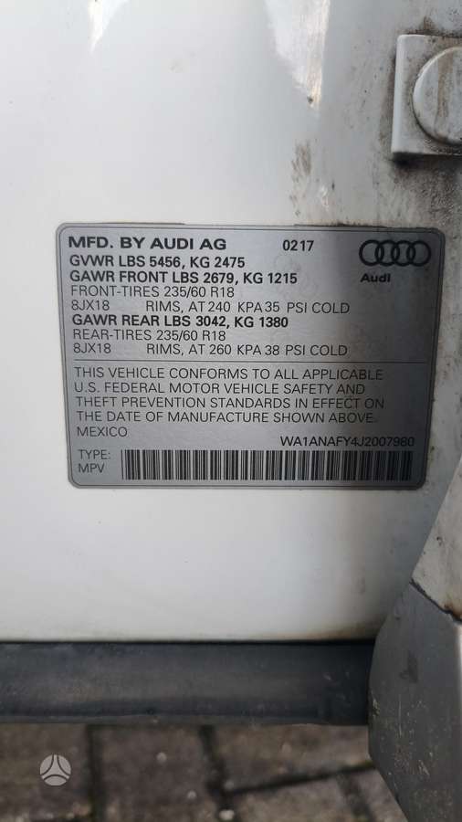 Audi Q5, 2.0 l., mpv / minivan