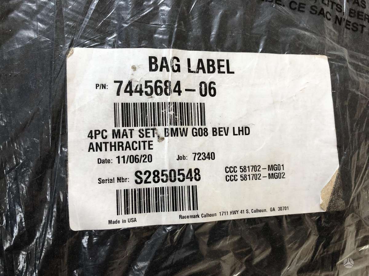 BMW X3, 7445684-06, mats