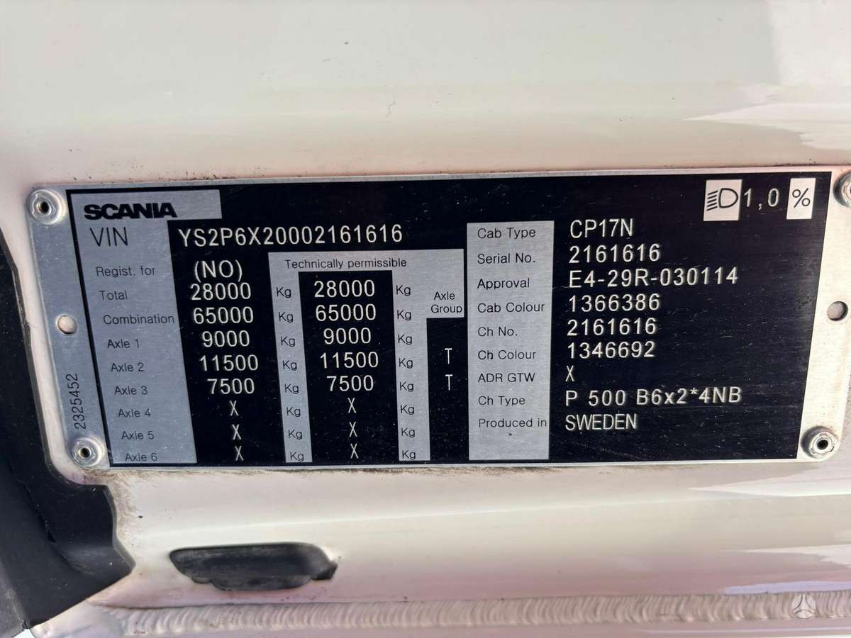 Scania P 500 6x2*4, шасси