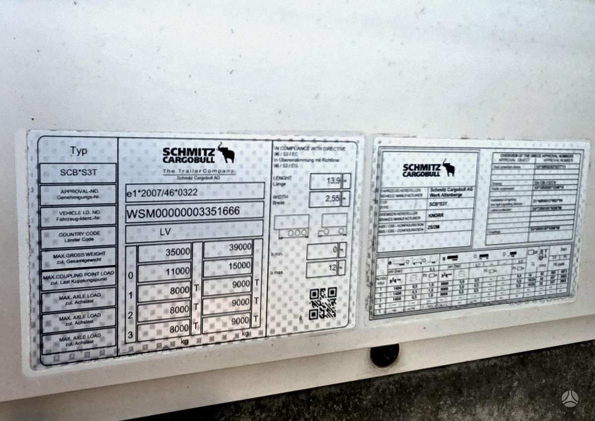 Schmitz SCS24, užuolaidinės / tentinės