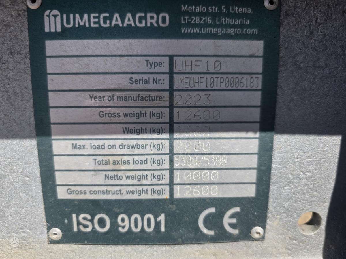 UMEGA UHF10, прицепы, полуприцепы