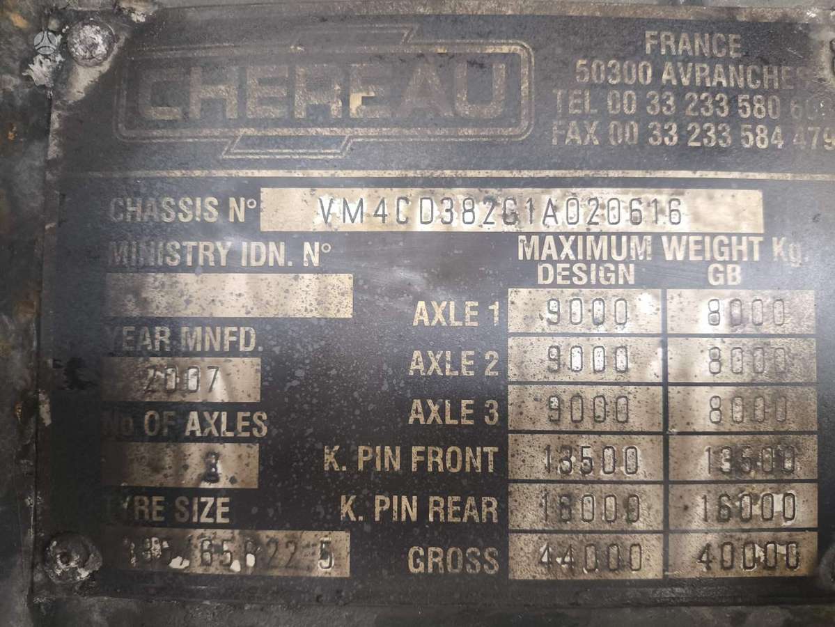 Chereau FRC, šaldytuvai