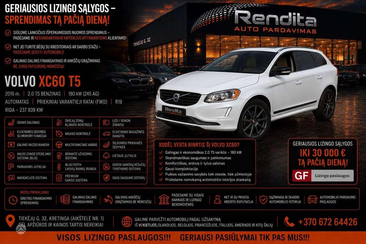 Volvo XC60, 2.0 l., off-road / crossover