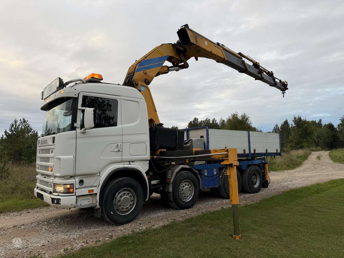 Scania R144 8x4 Effer 680 JIB + Platform, double sleeper