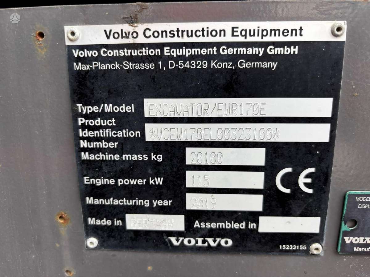 Volvo EWR 170 E, ekskavatori