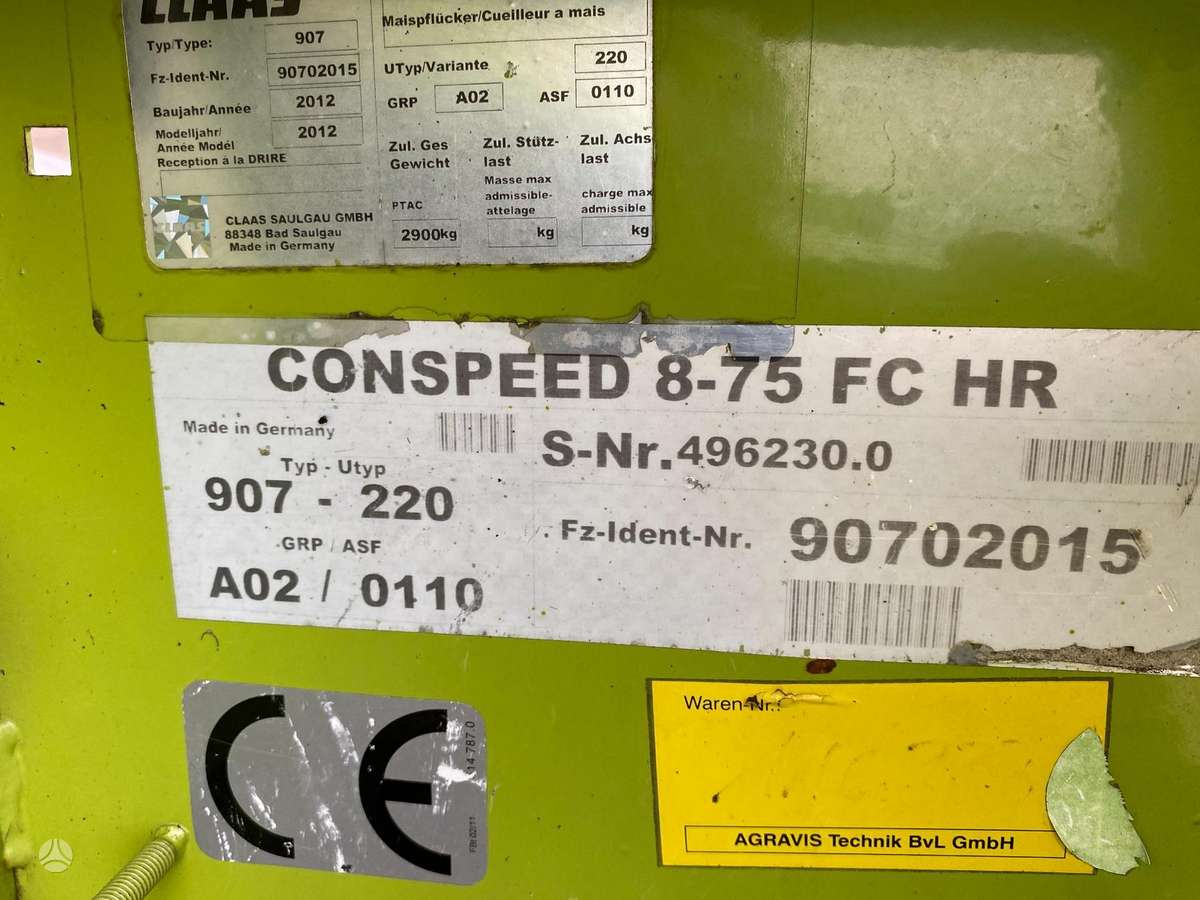 Claas Conspeed 8-75 FC, другое