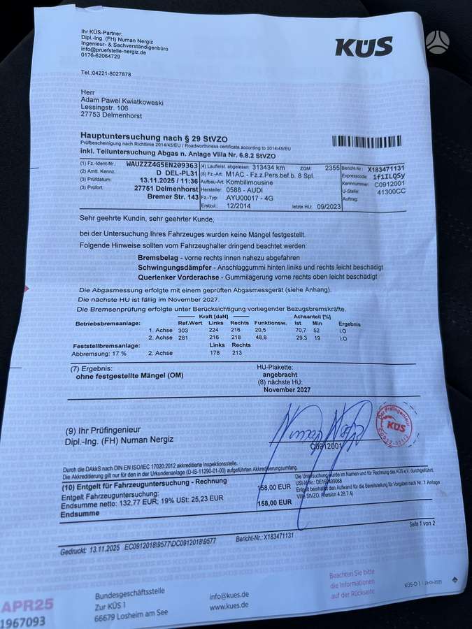 Audi A6, 2.0 l., Универсал