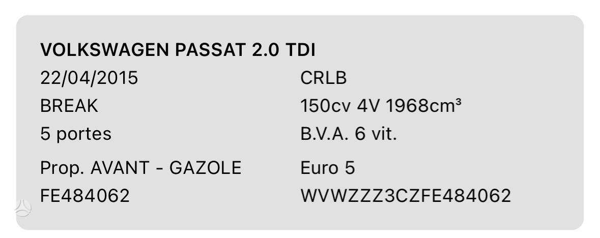 Volkswagen Passat, 2.0 l., Универсал