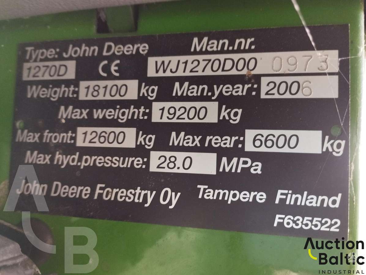 John Deere 1270 D, harvesters