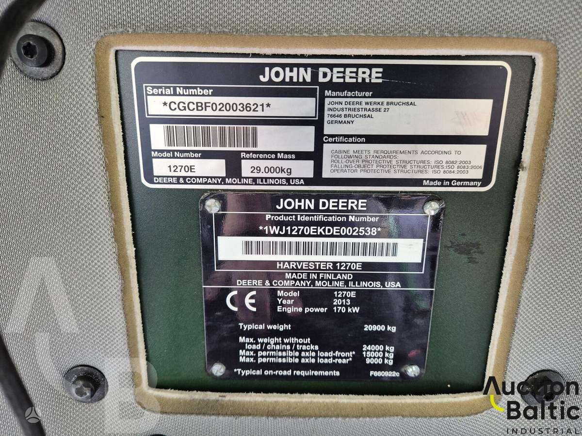 John Deere 1270 E, harvesteri