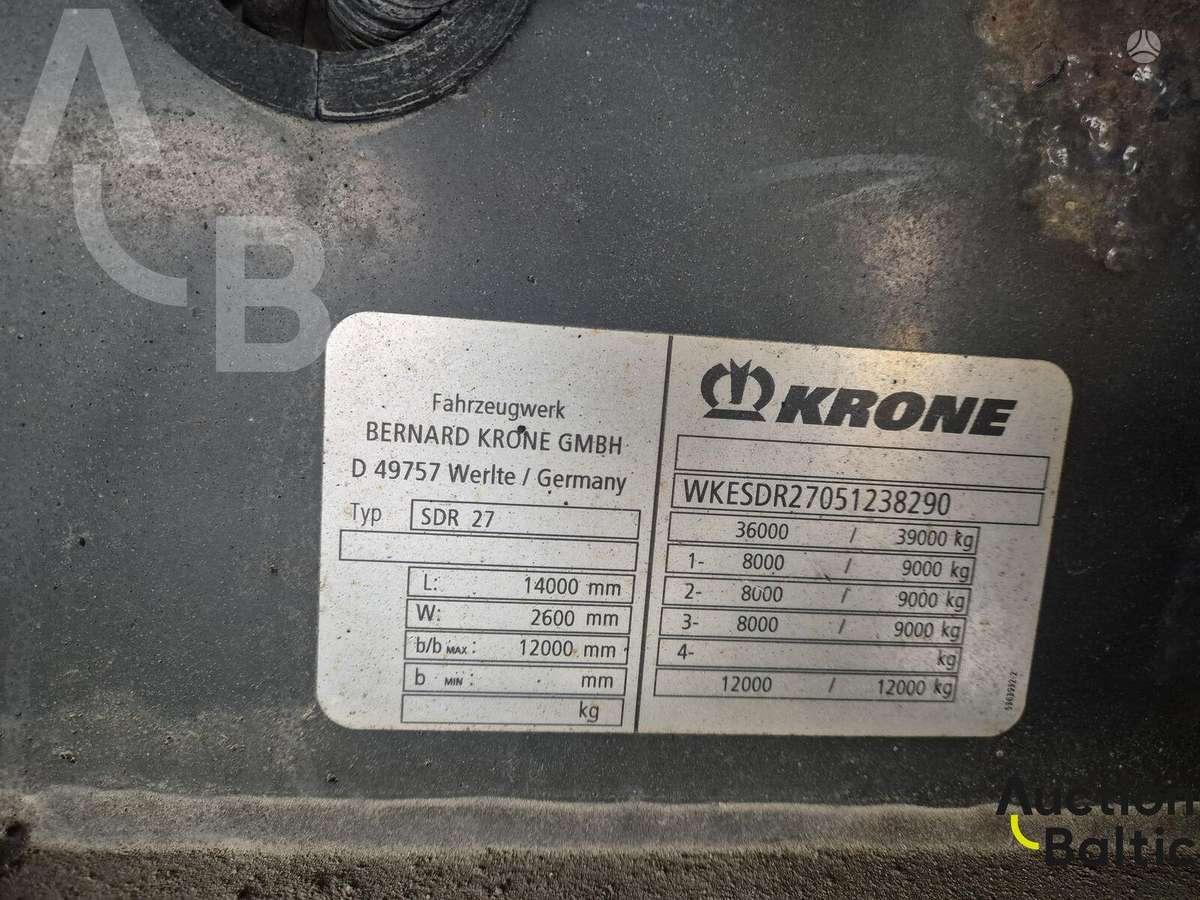 Krone SDR 27, užuolaidinės / tentinės