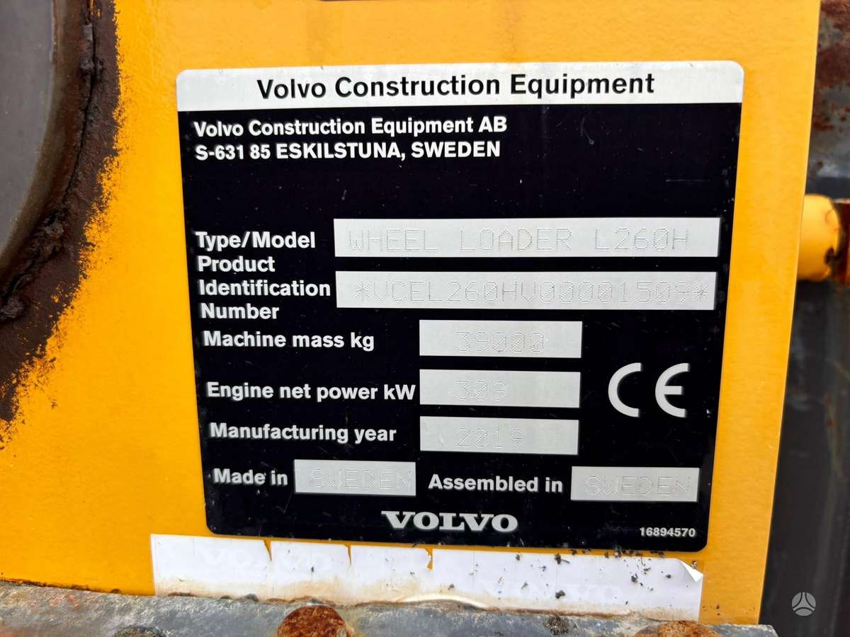 Volvo L 260 H, frontal loader