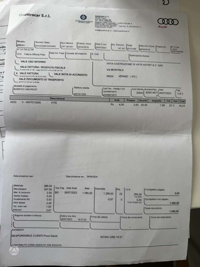 Audi Q7, 3.0 l., off-road / crossover