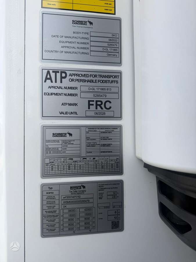 Schmitz FP60 Carrier Vector 1550, рефрижераторы