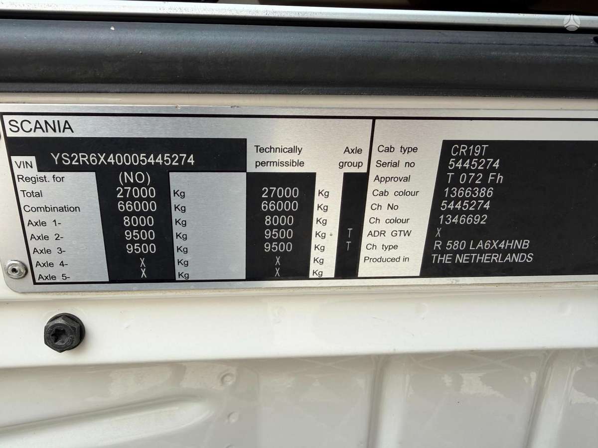 Scania R580, single sleeper