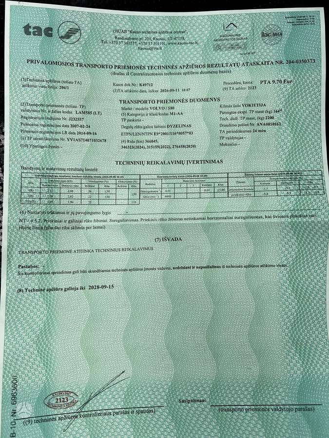 Volvo S80, 2.4 l., Седан