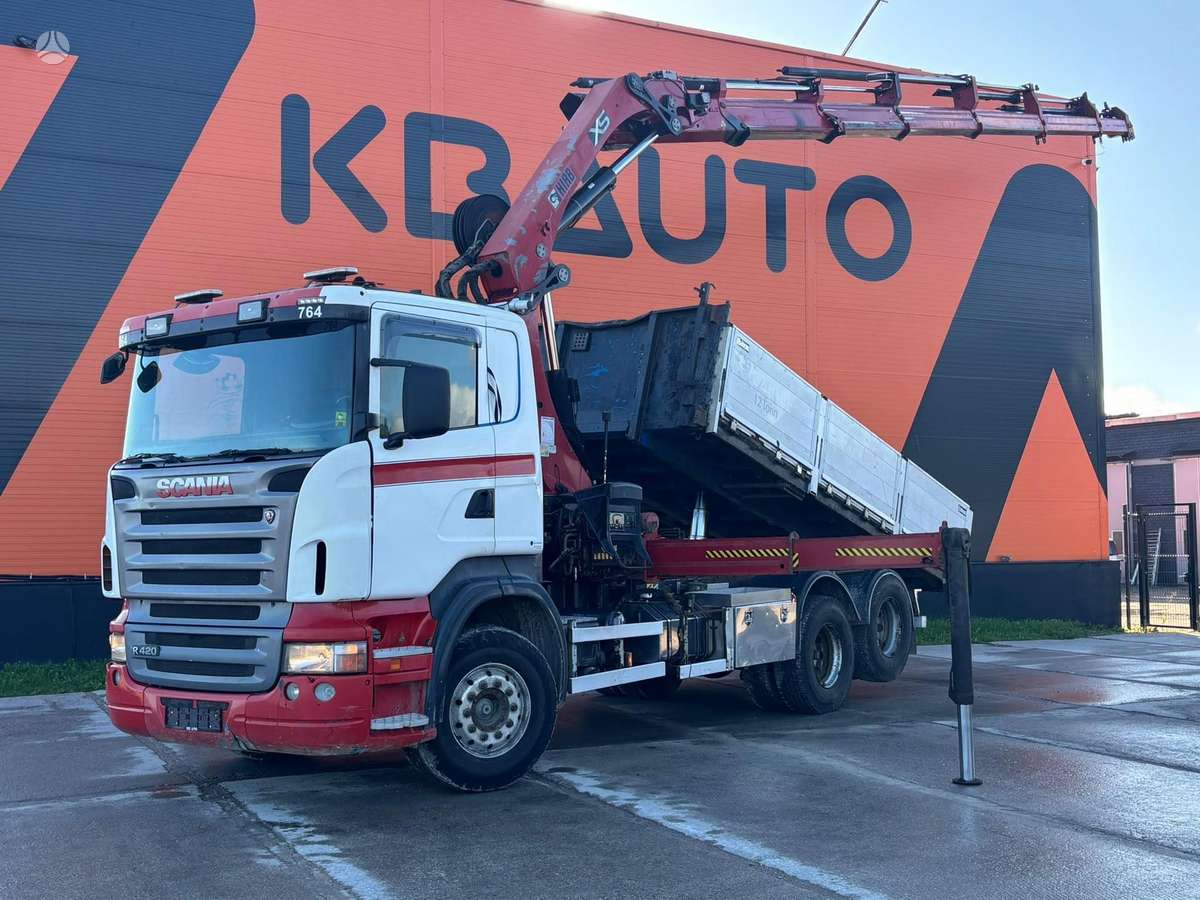 Scania R 420 6x2, dumpers with crane