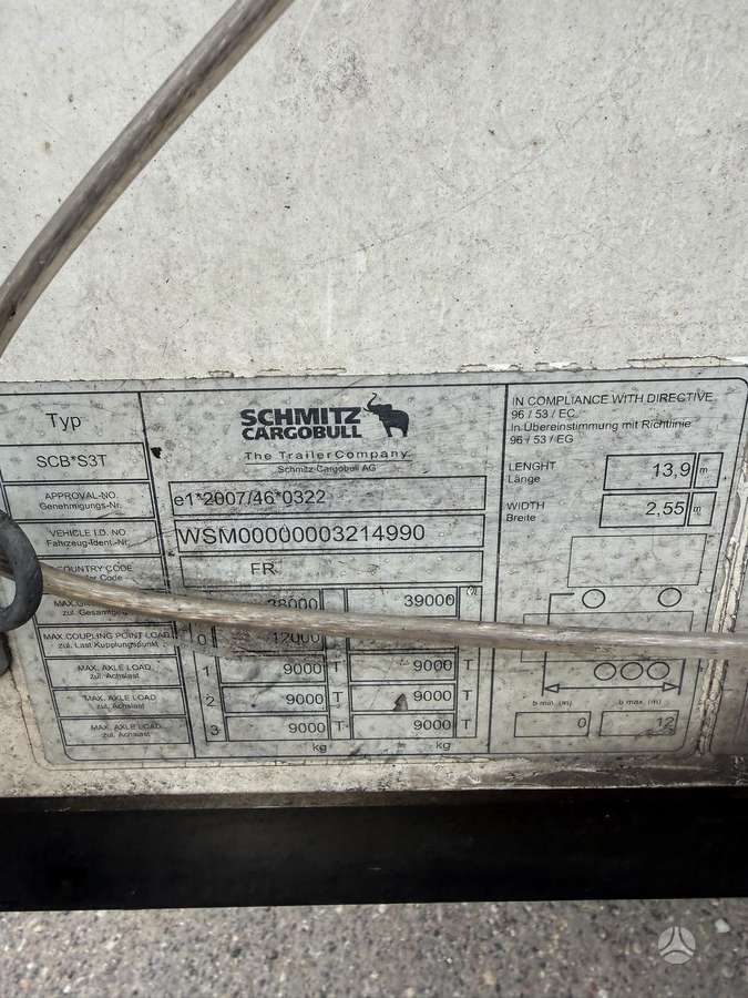 Schmitz VARIOS, užuolaidinės / tentinės