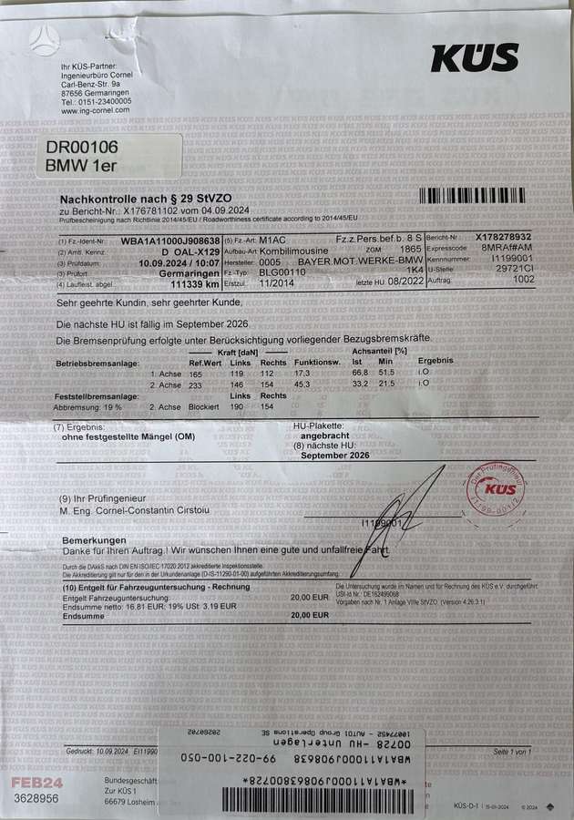 BMW 116, 1.6 l., hatchback