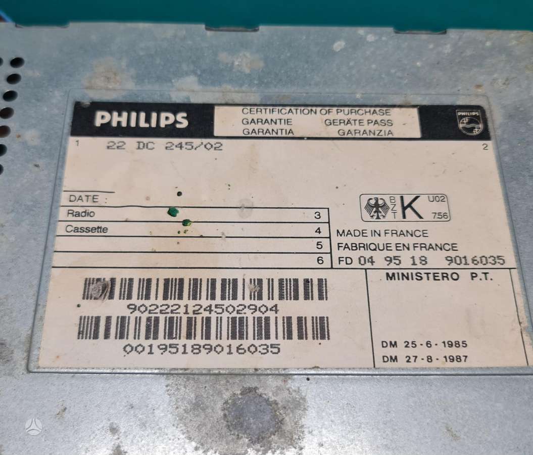 Philips Dc245, mc magnetolos