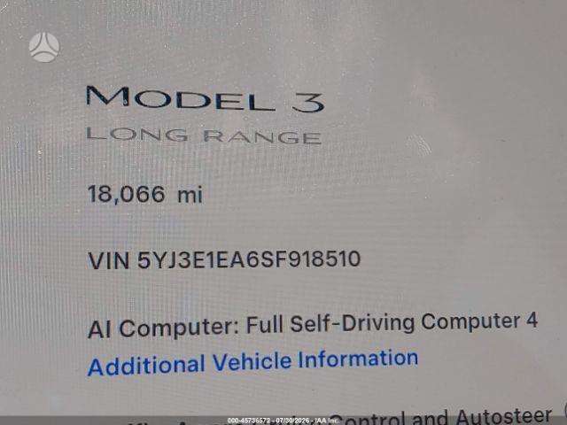 Tesla Model 3, saloon / sedan