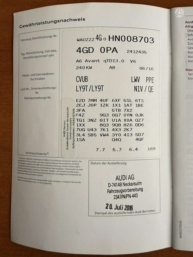 Audi A6, 3.0 l., universalas