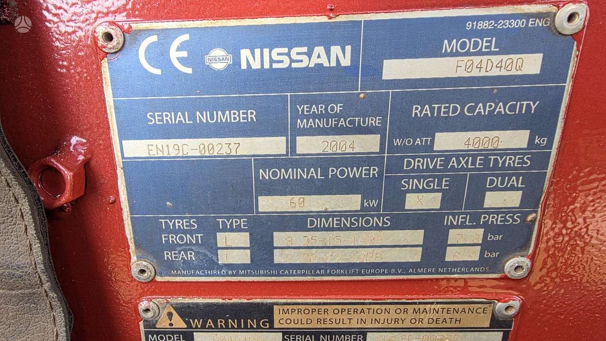 Nissan F04D40Q, forklifts