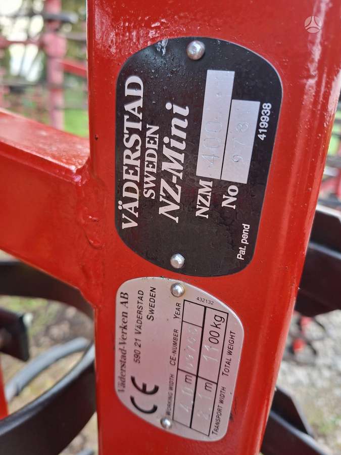 Vaderstad NZ400 MINI, kultivatoriai,akėčios