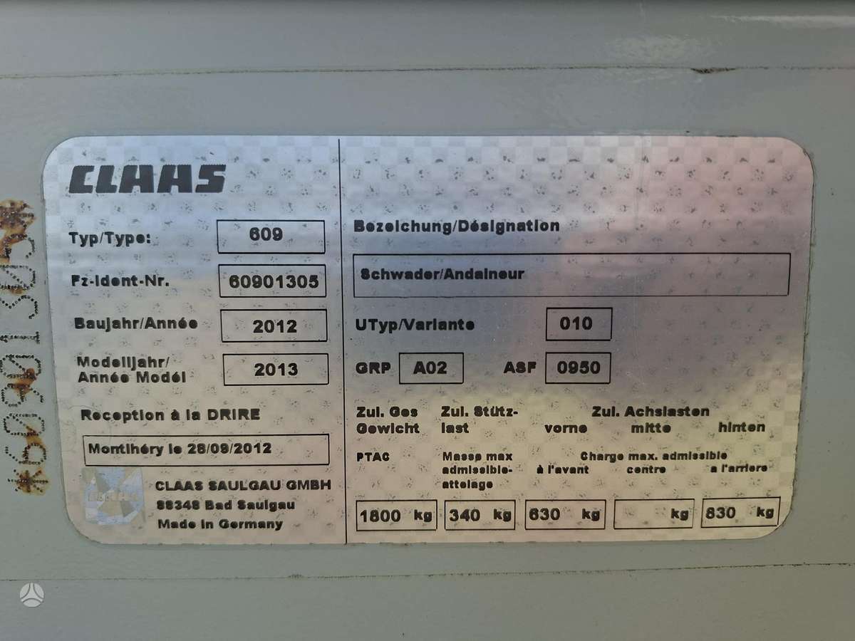 Claas Liner 750 Twin, грабли
