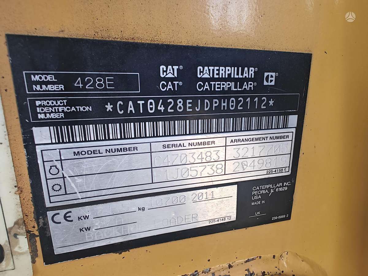 Caterpillar 428E, excavator loader
