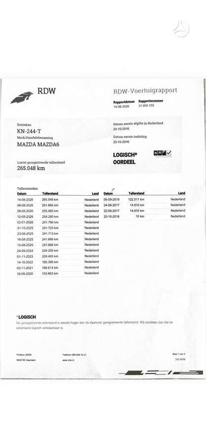 Mazda 6, 2.2 l., Седан