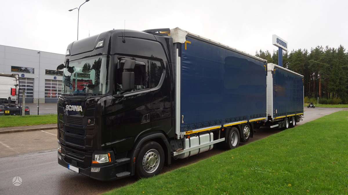 Scania S450 RETARDER, dropside with curtains