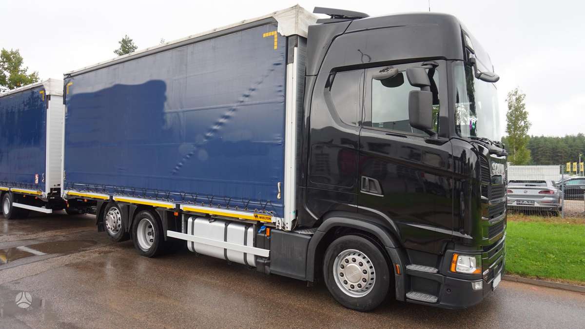 Scania S450 RETARDER, dropside with curtains