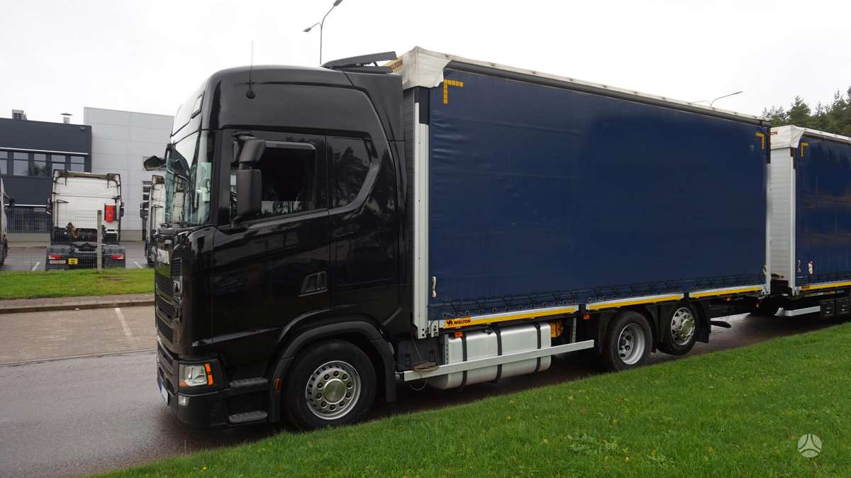 Scania S450 RETARDER, dropside with curtains