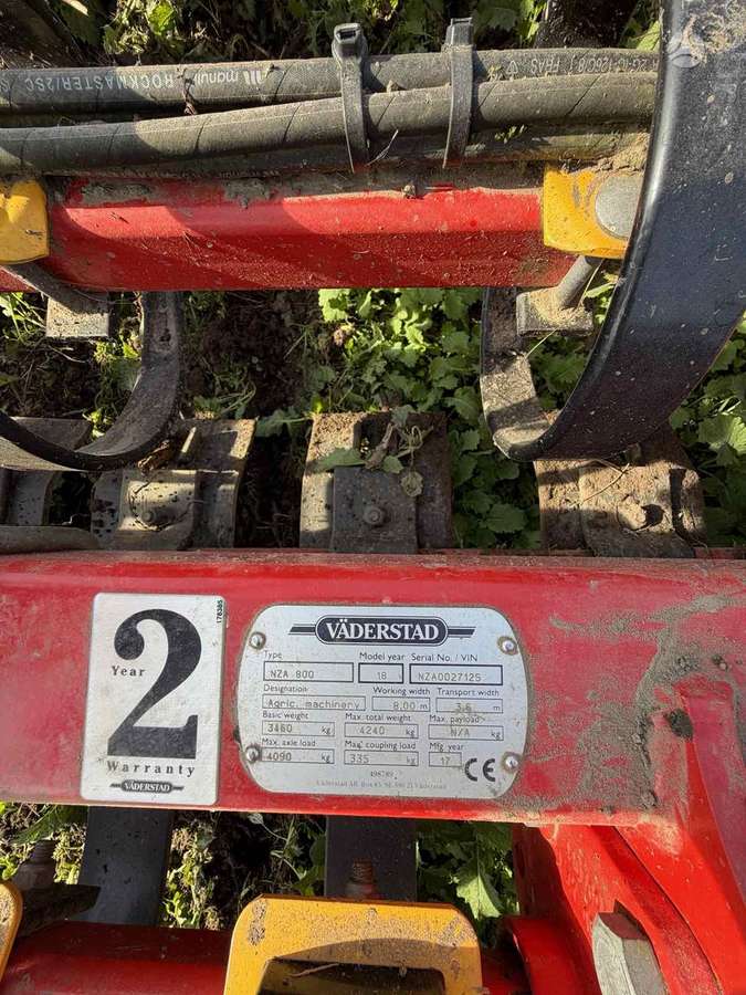 Vaderstad NZA 800, kultivatoriai,akėčios