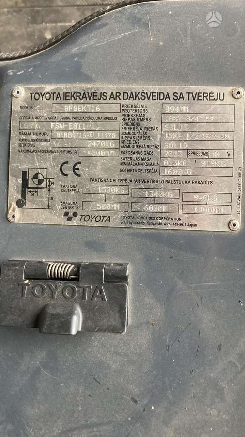 Toyota 8FBEKT16, forklifts