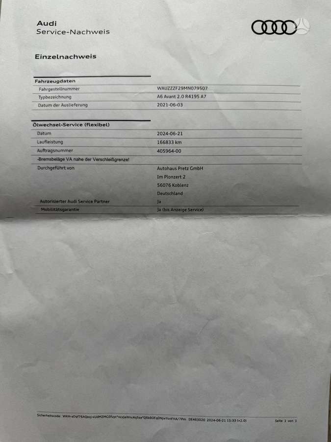 Audi A6, 2.0 l., Универсал
