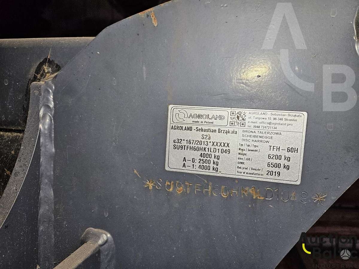 AGROLAND TFH-60H, scrapers, scrubbers