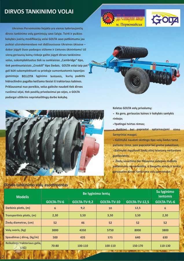 -Kita- Golta, compacting, leveling rollers